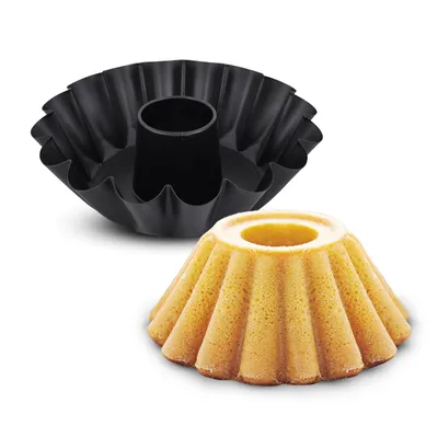 Produktbild von Gugelhupfform 25 cm Napfkuchenform Metall Schwarz Backform Kuchenform Bundform