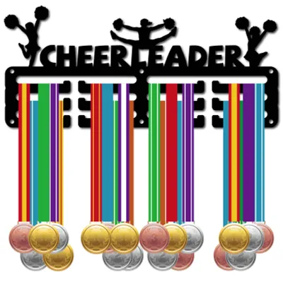 Medaillehalter Cheerleader Metall 29x13 cm schwarz