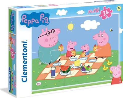 Obrázek produktu pro Clementoni puzzle 24 maxi SuperKolor Peppa Pig 24028