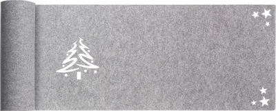 Produktbild von Tischläufer aus Filz Abwaschbar Tischdecke Still Grau hitzebeständig Filztischläufer Tischschutz (Grau_Weihnachten, 30 x 100)