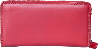 Produktbild von Rotes Full-Zip Portemonnaie aus weichem Leder mit Datenschutz (RFID)