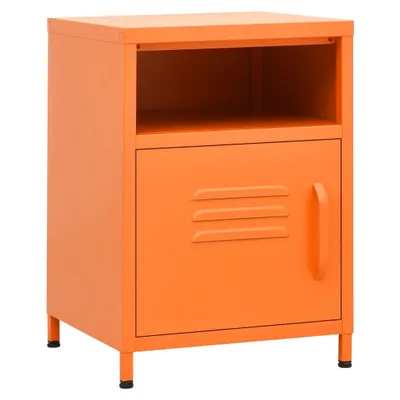 Immagine prodotto di vidaXL Comodini 2 pezzi Arancione 35x35x51 cm Acciaio