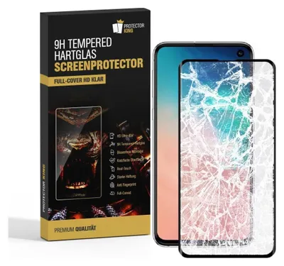 Produktbild von 2x 9H Hartglas für Samsung Galaxy S10e FULL COVER Displayschutz Schutzglas SW Schutzfolie Panzerfolie Panzerglas Displayglas Tempered Glasfolie Sicherheitsglas Echtglas