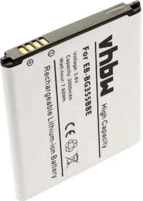 Produktbild von vhbw Akku kompatibel mit Samsung Galaxy SM-G3588V, SM-G3589W Handy Smartphone Telefon (2000 mAh, 3,7 V, Li-Ion)
