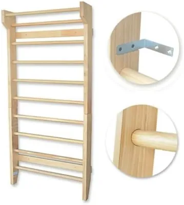 Imagen del producto de Pared de barras para entrenamiento, gimnasia, escalada, equipo deportivo de madera, 195 cm