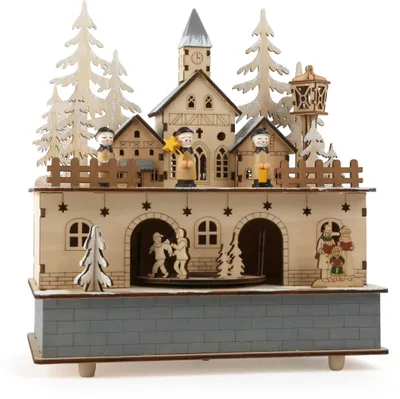 Image de Boîte à musique & lampe Petit village