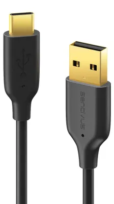 Produktbild von Sentivus USB 2.0 Kabel - 1.5A - A Stecker / C Stecker - 2,00m - schwarz