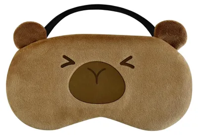Produktbild von Niedliche Capybara-Schlafmaske, flauschige Tier-Augenmaske zum Schlafen, für Reisen, atmungsaktive Augenmaske, Augenbedeckung, Schlafmaske für Kinder und Erwachsene
