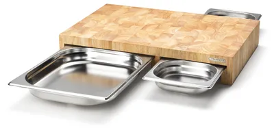 Imagen del producto de CONTINENTA, tablero multifuncional, modelo "m", con 3 cajones y frente de madera, dimensiones 50x32,5x8 cm. Código: 4028. Número de artículo: 4017167402802