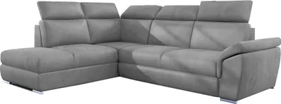 Produktbild von Großes Multifunktionssofa, Ecksofa, Ecksofa mit Schlaffunktion, Bettsofa mit Bettzeugablage, klassischer Stil, L-förmiges Sofa moderne Inneneinrichtung, Ottomane links oder rechts steinwandverstellbare Kopfstützen, hoher Nutzungskomfort  - Ecksofa DEMAR Hellgrau (Ottomane Links (Monolith 84)