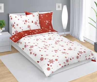 Obrázek produktu pro Povlečení mikroflanelové - Terrakota,bílá - 140x200, 70x90