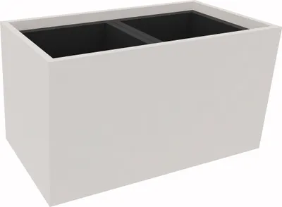 Produktbild von Pflanzgefäß 2er niedrig B721xT380H400mm Weiß