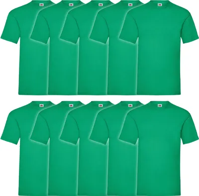 Produktbild von 10er Pack Fruit of the Loom Valueweight T-Shirt Farbe: maigrün Größe: 3XL