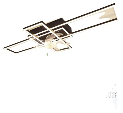 Immagine prodotto di Ventilatore a soffitto con luce, flusso d'aria reversibile, telecomando, colore nero, potenza 41-50W, 5, 220 V