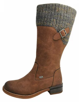 Produktbild von Rieker  Damenschuhe Stiefel Gefüttert Schaftstiefel  Braun Freizeit, Schuhgröße:37 EU