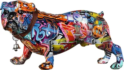 Produktbild von Casablanca by Gilde Dekofigur Mops Street Art stehend H. 18 cm,36739
