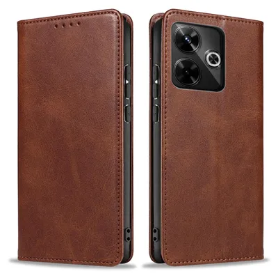 Produktbild von Handyhülle für Xiaomi Redmi 13 Kunstleder Flip Cover Hülle Klapphülle Case Kartenfach Farbe: Dunkelbraun