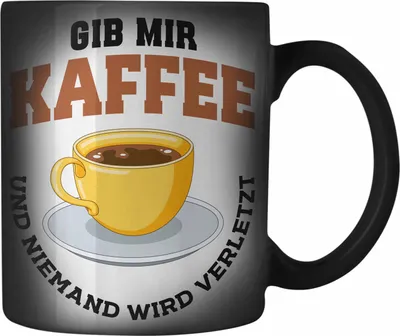 Produktbild von Trendation - Kaffeetrinker Geschenk Kaffee Grafik Spruch Geschenkidee Kollegin Kollege Arbeit (Schwarz)