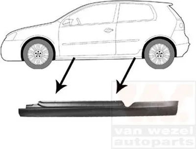 Produktbild von VAN WEZEL 5894101 Schweller Reparaturblech Einstiegblech Links für VW Golf V Schrägheck (1K1)