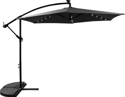 Obrázek produktu pro Aga Zahradní slunečník 300 cm Šedý s LED osvětlením
