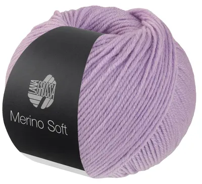 Produktbild von Lana Grossa MERINO SOFT Wolle 50 g Strapazierfähiges Mischgarn mit Merino-Wolle 125 m  Farbe 023 - Lila