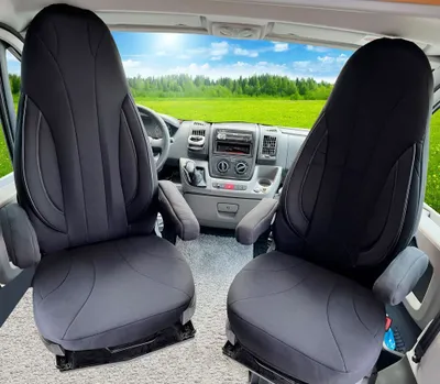 Produktbild von Schonbezüge für Wohnmobil 2er Set in Schwarz WPL403