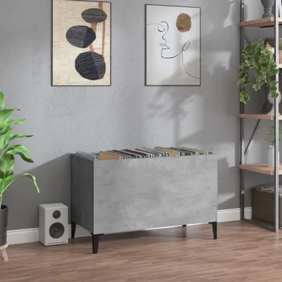 Produktbild von Plattenschrank Betongrau 74,5x38x48 cm Holzwerkstoff , CD- & DVD-Regale Design 2024