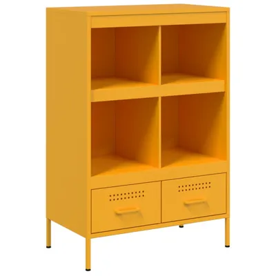 Zdjęcie produktu dla Szafka, musztardowa, 68x39x101,5 cm, stal