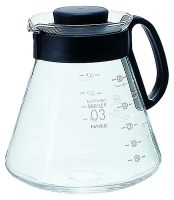 Immagine prodotto di Hario XVD-80B, 0,8 l, vetro, polipropilene (PP), nero, trasparente, 143 mm, 132 mm, 145 mm