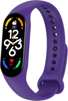Produktbild von Strap-it Xiaomi Mi Band 7 Silikonarmband (Lila)