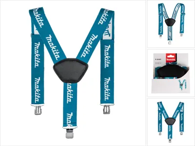 Produktbild von Hosenträger mit Clips Makita weiß/blau, 740-1300 mm