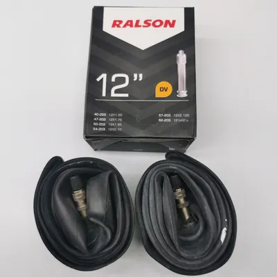 Produktbild von Ralson 2x Schlauch 12 Zoll | gerades DV Ventil | Kinderwagen Fahrrad Buggy Roller
