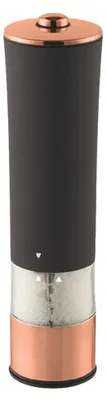 Produktbild von Gewürzglas, hochwertige elektrische Pfeffermühle in Roségold, Küchengewürzbox, Gewürzbox, schwarz-golden