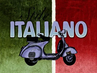 Produktbild von vianmo Holzschild 30x40 cm Mofa Stile Italiano Italien Skooter