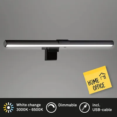 Produktbild von Monitor-Leuchte Briloner LED schwarz dimmbar mit CCT Steuerung