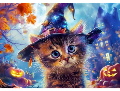 Produktbild von Viel Spass Mit Der Puzzlekarte Witch Cat 1000 Dills