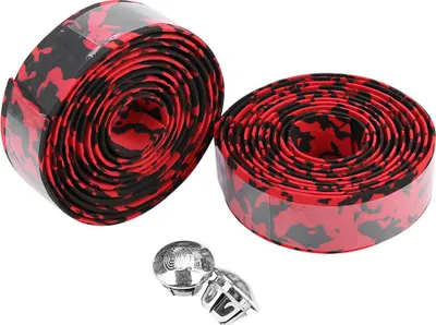 Productafbeelding van EVA-stuurtape, lichtgewicht, voor racefietsen, fietshandvat, zwart en rood
