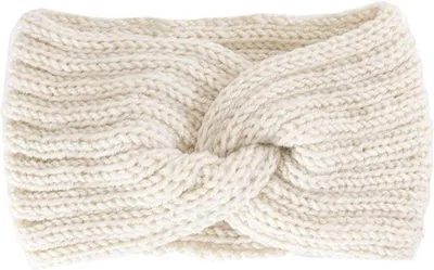 Productafbeelding van Jumada - Haarband / Stirband / Oorbellenwarmer - Wit - Trendy / Diadeem - Winteraccessoire