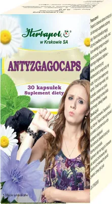 Produktbild von Antyzgagocaps 30 Kapseln. HERBAPOL KRAKAU