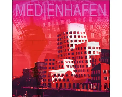 Produktbild von Glasbild Düsseldorf MedienHafen I 50x50 cm