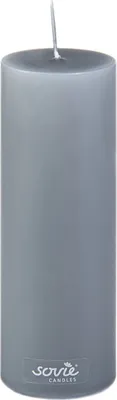 Produktbild von Sovie CANDLES Stumpenkerze in Grau Ø 50 mm x H 150 mm, Brenndauer ca. 42 St. - 12 Stück