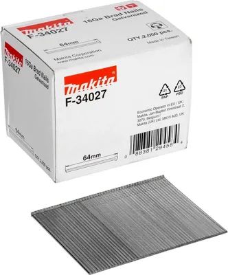 Zdjęcie produktu dla Makita F-34027, Metal galwanizowany, Metaliczny, 64 mm, 2000 szt.