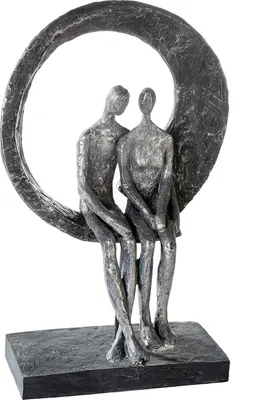 Zdjęcie produktu dla Gilde Skulptur, "Love Place", Paarmotiv, Kunstharz, grau, silberfarben, VE 1, L. 8 cm, B. 17.5 cm, H. 30 cm 79496 4001250794967