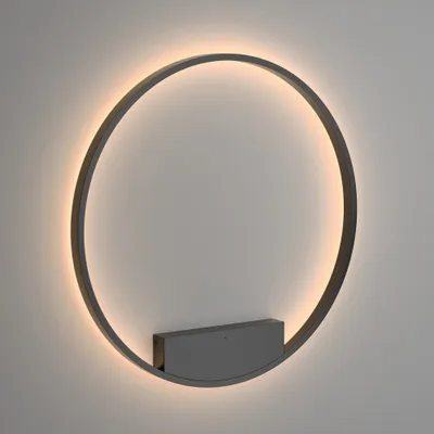 Image de Applique LED, aluminium noir, H 80 cm