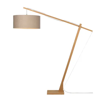 Produktbild von GOOD&MOJO - Stehleuchte Montblanc - Bambus/Taupe - 175x60x207cm für Wohnzimmer, Schlafzimmer
