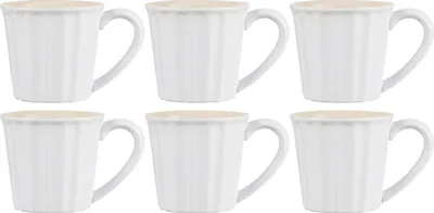 Produktbild von 6er Set Becher, Tassen MYNTE Pure White weiß für 250ml Steingut Ib Laursen