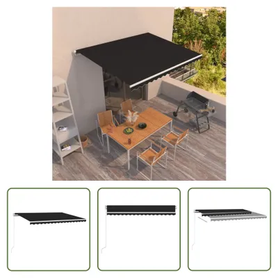 Immagine prodotto di The Living Store Tenda da sole a scomparsa manuale 400x350 cm Antracite