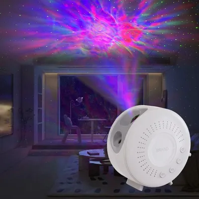 Produktbild von LED Sternenhimmel-Projektionslampe,Stimmungslichter, RGB Licht, Timer & drehbar, Kinder & Erwachsene