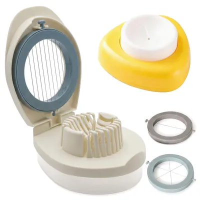 3-in-1 Eierschneider aus Edelstahl, spülmaschinengeeignet