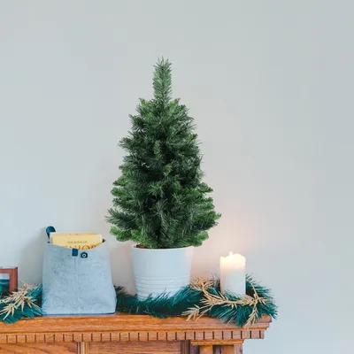 Produktbild von Salcar Weihnachtsbaum Künstlich Tannenbaum 60 cm Klein Tisch Weihnachtsdeko